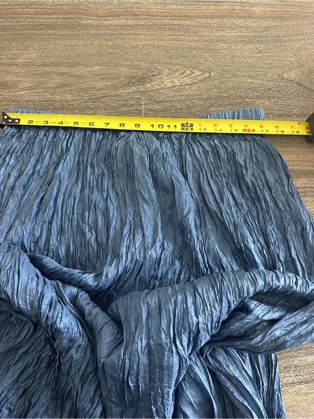 Vintage jonathan martin Navy Blue Crinkled Maxi Skirt‎ 100% silk